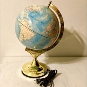 globe touch lamp 1975 vintage plastic multi level illuminated earth academia
